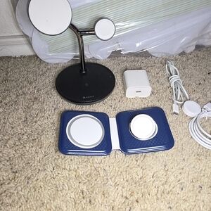 Black and White Wireless Charging Station